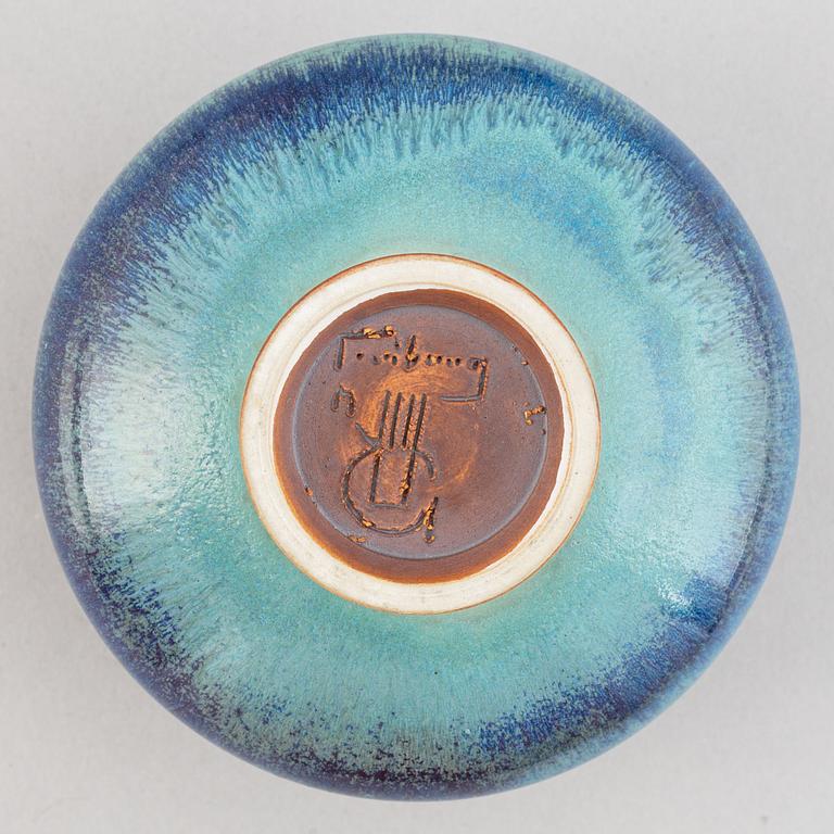 Berndt Friberg, two stoneware vases, Gustavsbergs studio, mid 20th Century.