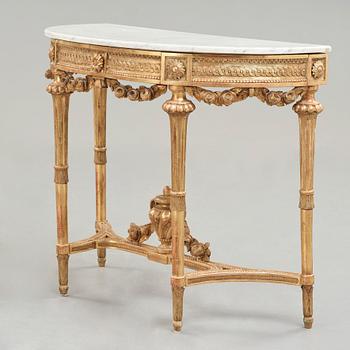 A Gustavian late 18th century console table.