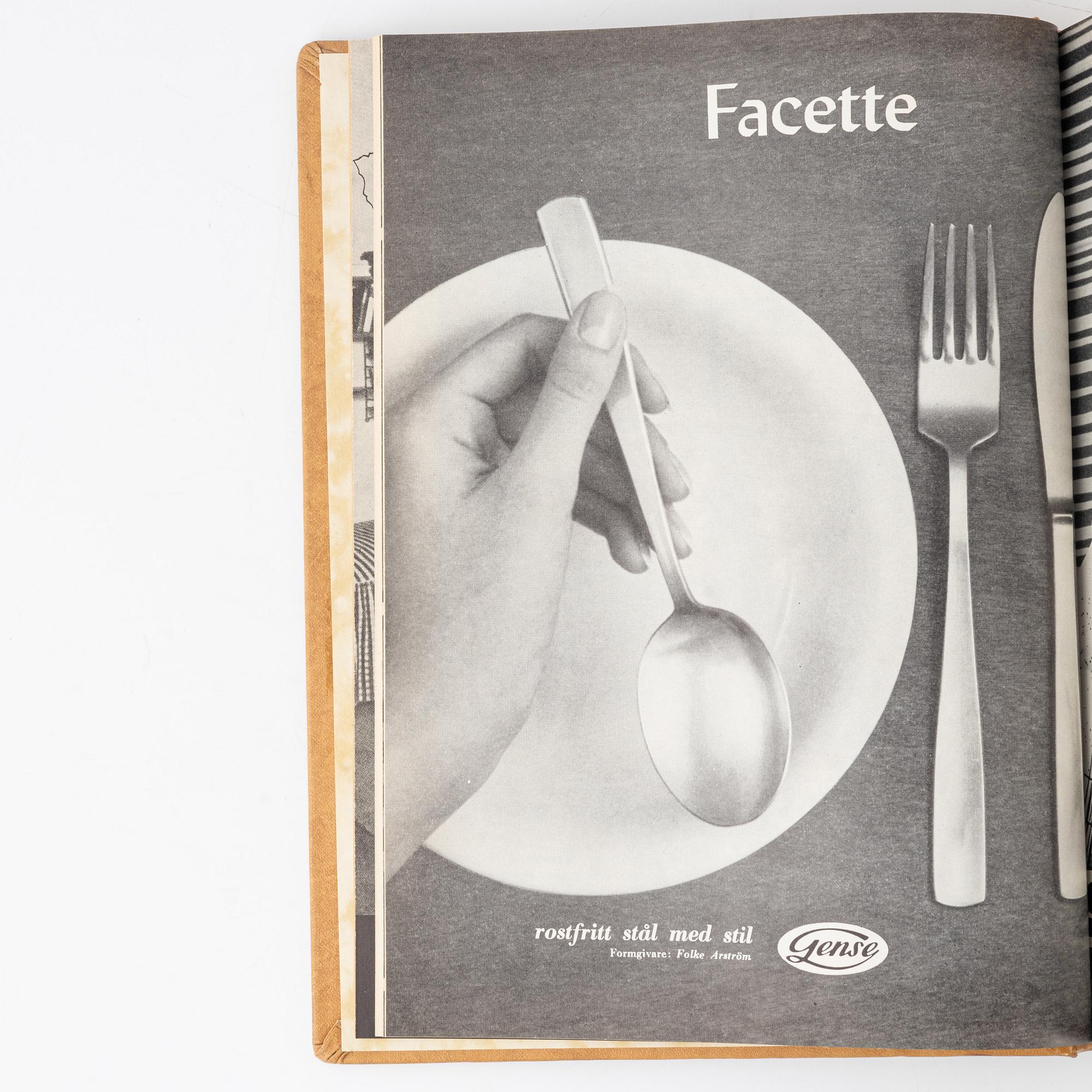 Svenska Slöjdföreningens Tidskrift, 9 band, 1955-1963.