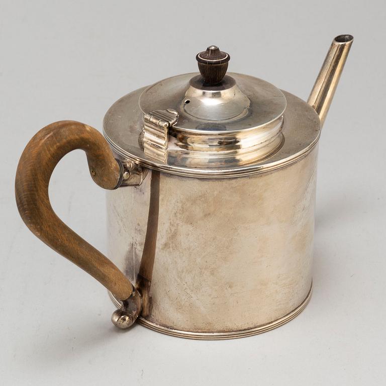 An end of the 18th Century  Dutch silver teapot.