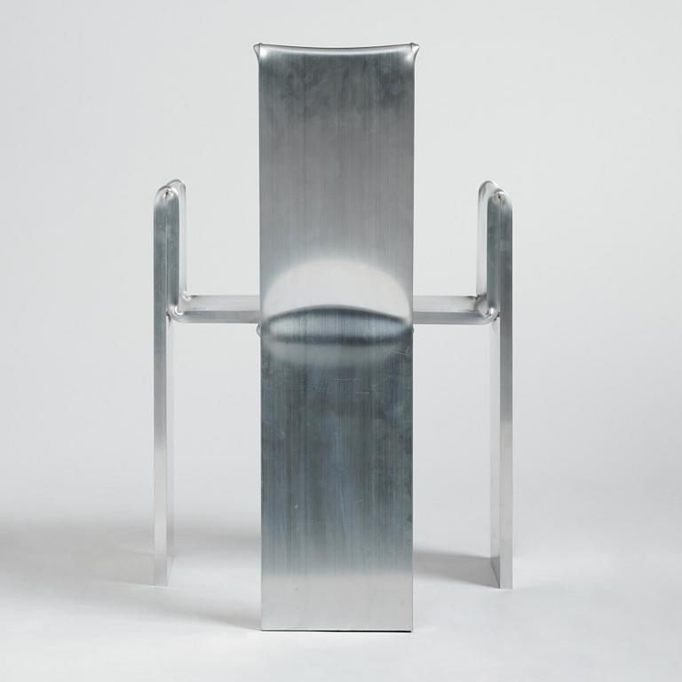 David Taylor, stol, unik, "Aluminium Chair", egen studio, Sverige 2021.