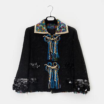 Marc Jacobs, a sequin and ribbon decor jacket, size 0.