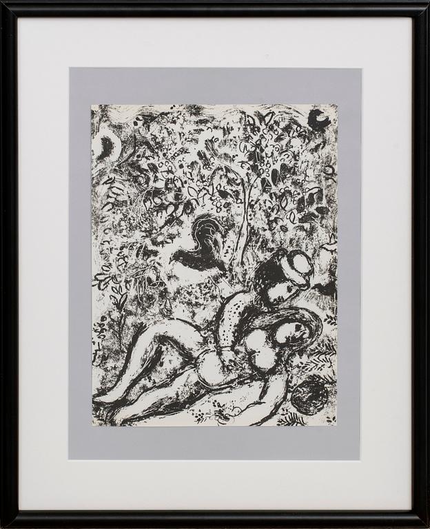 MARC CHAGALL, litografi, ur Chagall Lithographe II, 1963.