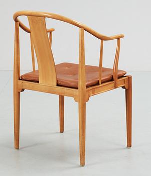 A Hans J Wegner cherrywood 'China' armchair, Fritz Hansen, Denmark 1966.