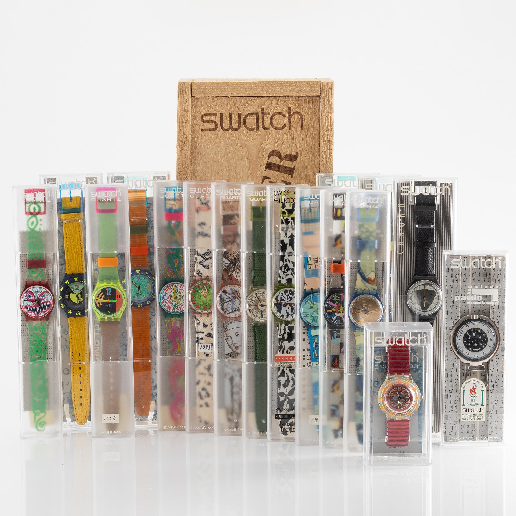 18 Swatch Watches, "No Reserve".