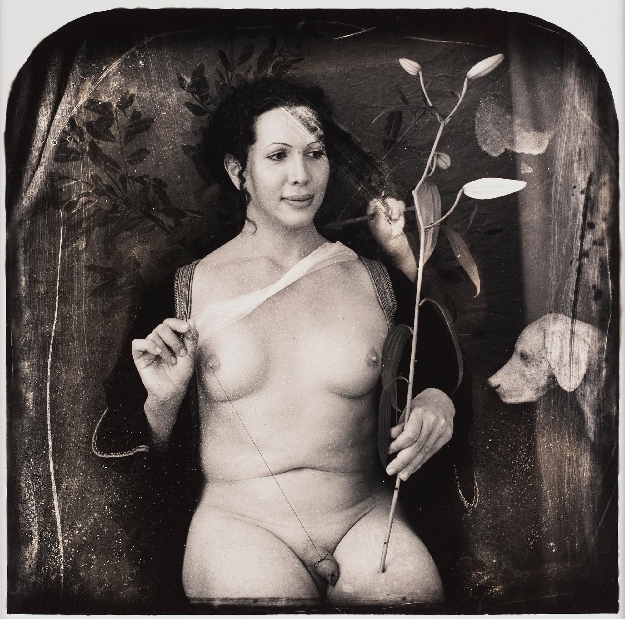 Joel-Peter Witkin, ”Portrait of Signora di Nobili and the Sorrows to Come", 1996.