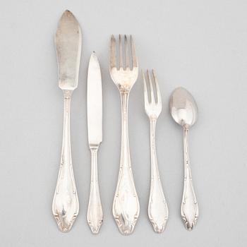 A Silver Cutlery Set, "Märtha", MGAB, Uppsala, and Wallin & Thorsen, Borås, some 1935 (63 pieces).