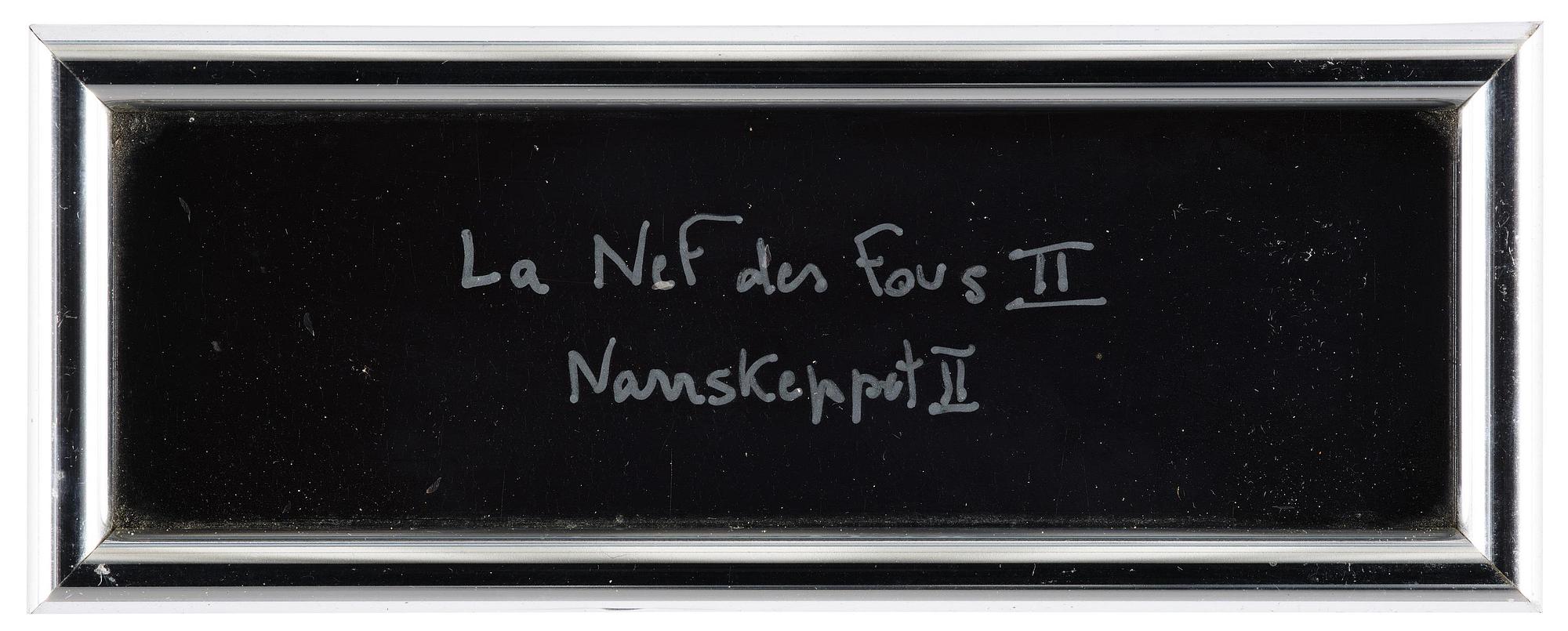 Ingrid Orfali, "Narrskeppet ll / La Nef des Fous II", 1985.