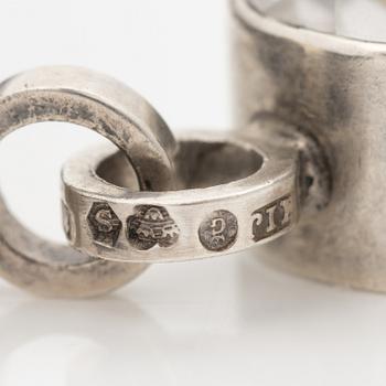 Cecilia Johansson, Necklace with pendant, silver and rock crystal.