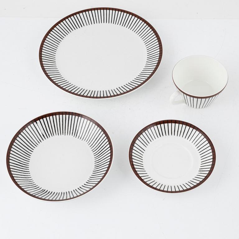 Stig Lindberg, a 21-piece bone china 'Spisa Ribb' service, Gustavsberg, 1955-1974.