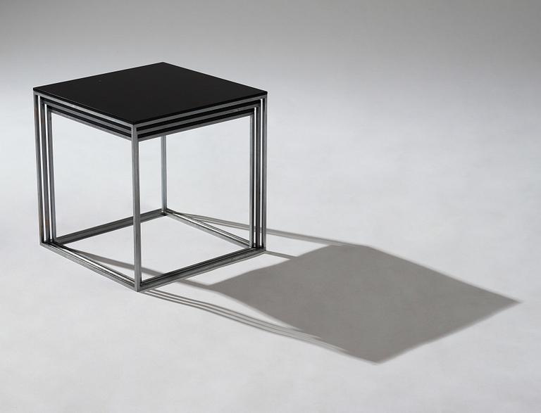 Poul Kjaerholm, a set of "PK-71" occasional tables, probably for E Kold Christensen, Denmark.