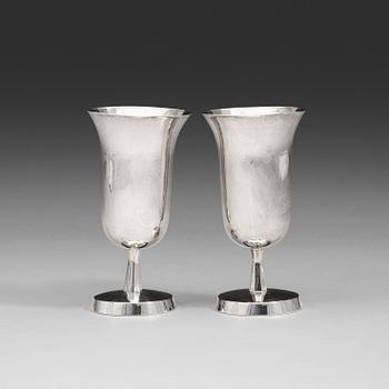 A pair of Swedish 20th century silver cups, marks of Sigurd Persson, Stockholm 1961.