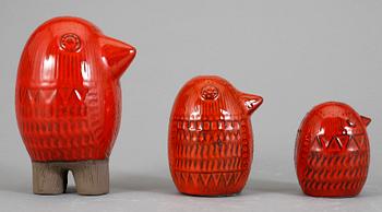 FIGURINER, 3 st, lergods, Mari Simmulson, Upsala-Ekeby, 1960/70-tal.