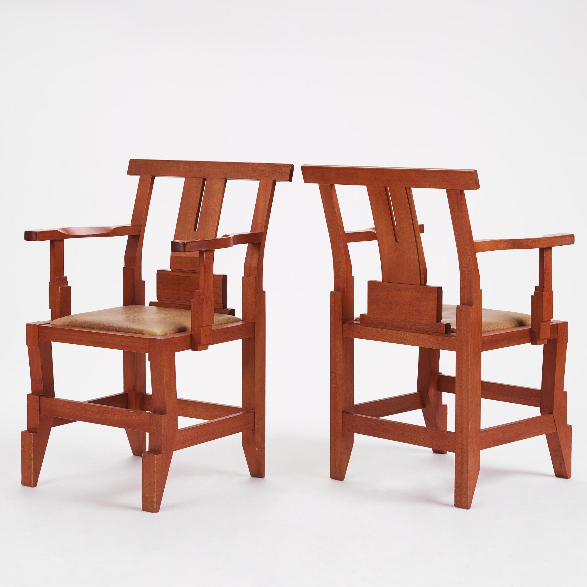 John Kandell, a set of six "Solitär" chairs, Källemo, Värnamo, post 1985.