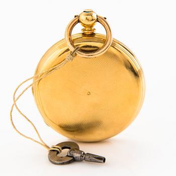 An 18K gold pocket watch, dial marked 4725. Chronometer, 48 mm.