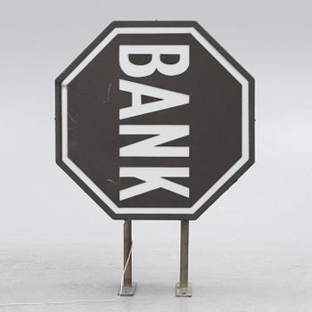 Neon sign, "Bank", second half of the 20th century.