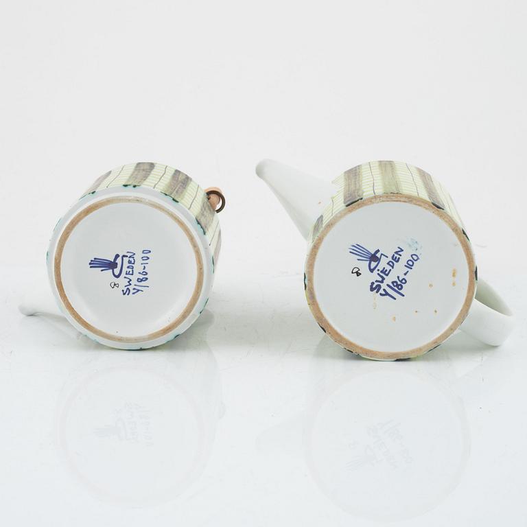 Stig Lindberg, tekanna och kaffekanna, Gustavsberg Studio.