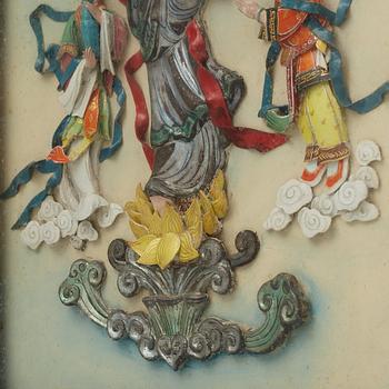 A metal relief, China, second half of the 20th century.