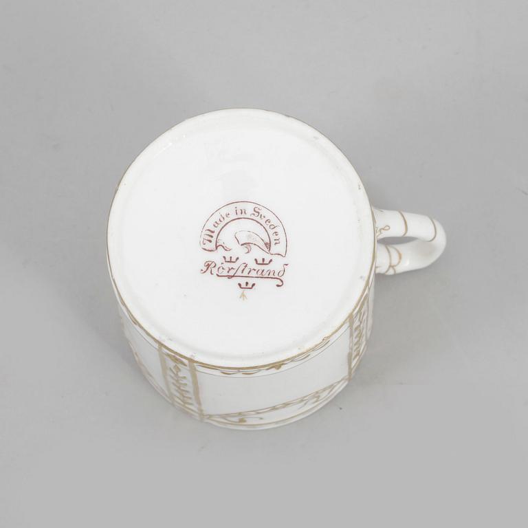 KAFFESERVIS, 16 delar, benporslin, empirestil, Rörstrand, tidigt 1900-tal.