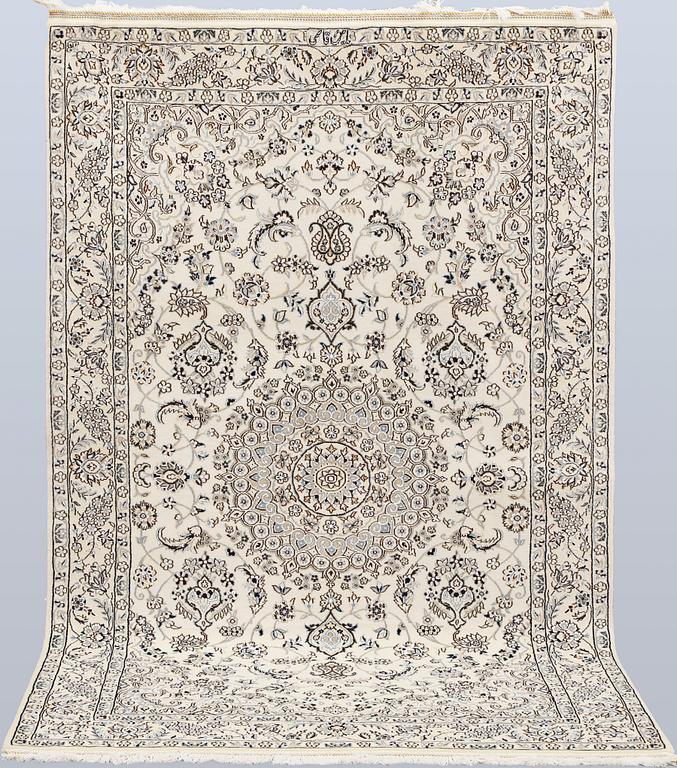A Nain rug, part silk, so-called 9LAA, c. 210 x 130 cm.