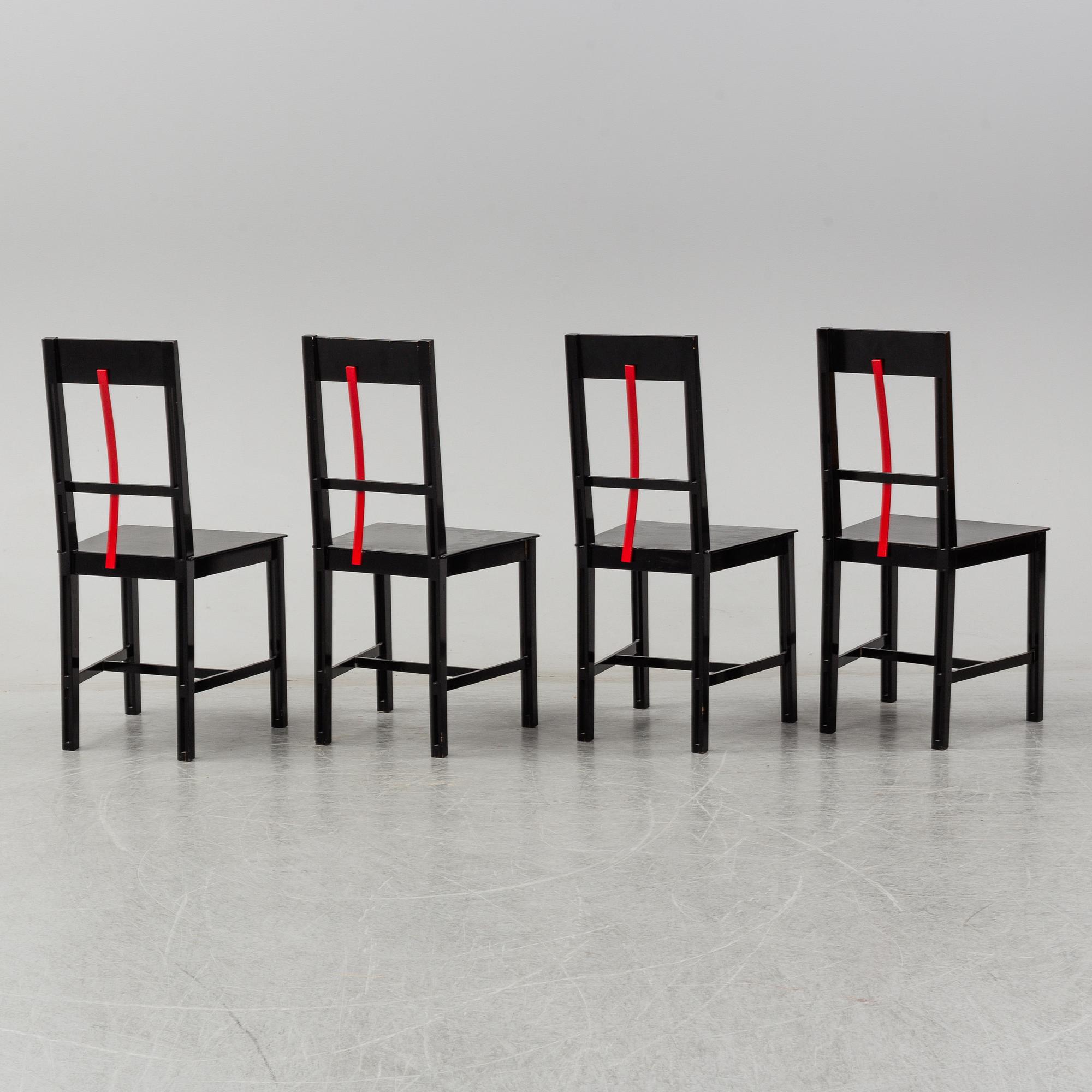 BJÖRN ALGE, four 'Frame' chairs, 1980's.