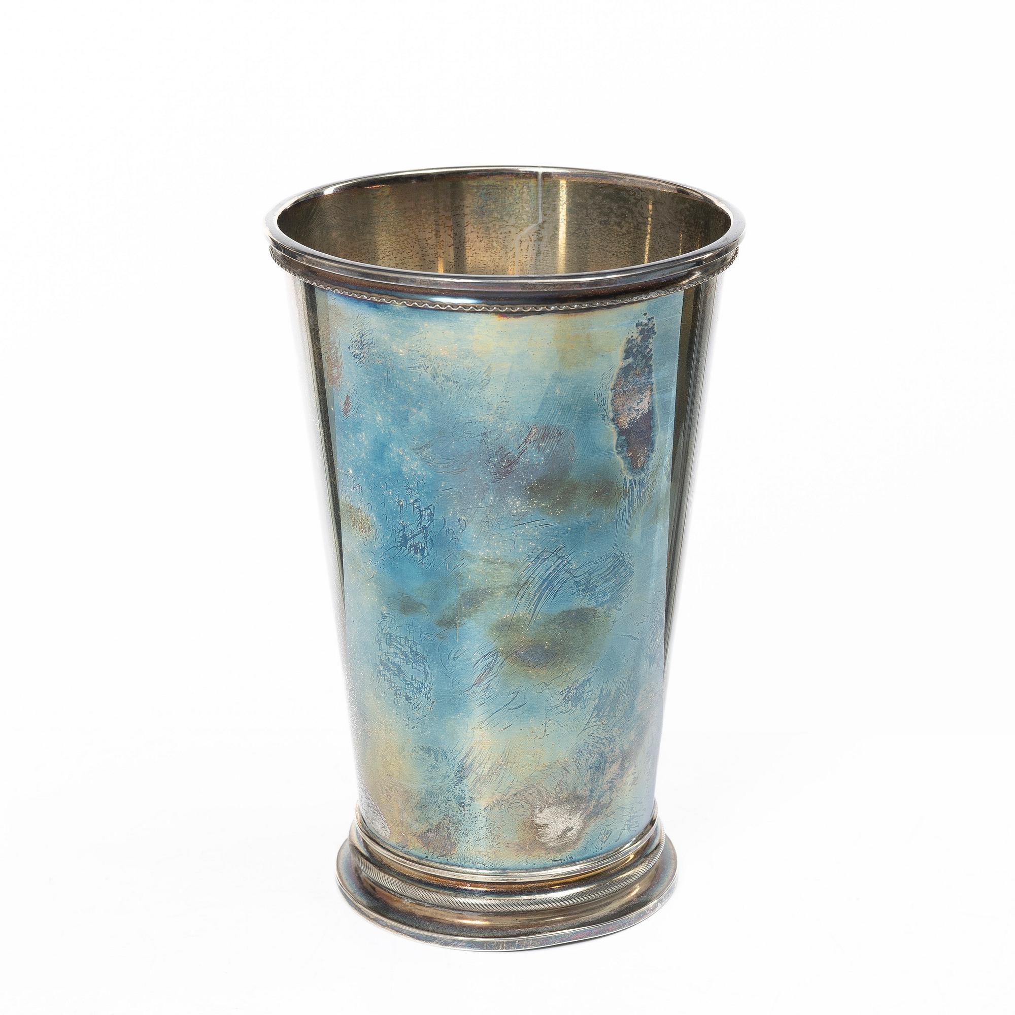 A Swedish sterling silver beaker, mark of Oscar L Olausson Bransch, Stockholm 1948.