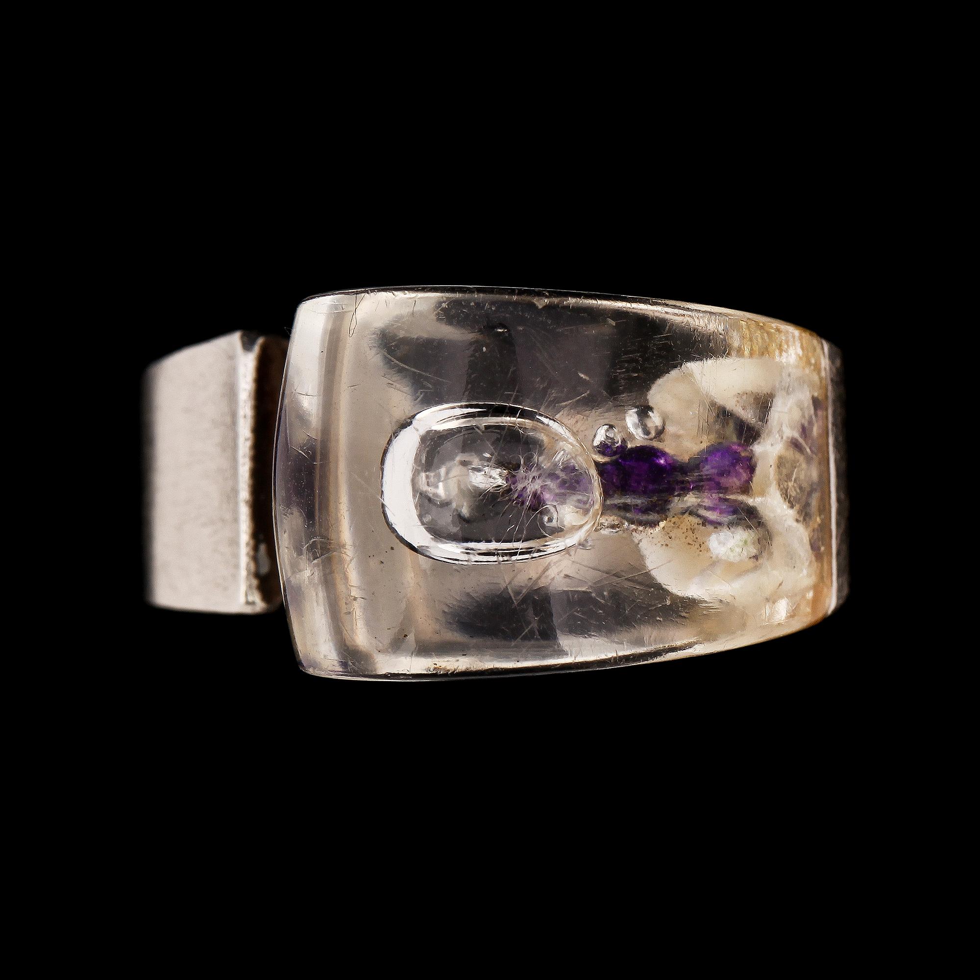 HALSKEDJA samt RING, sterlingsilver, Björn Weckström, Lapponia, Finland. Vikt 81.