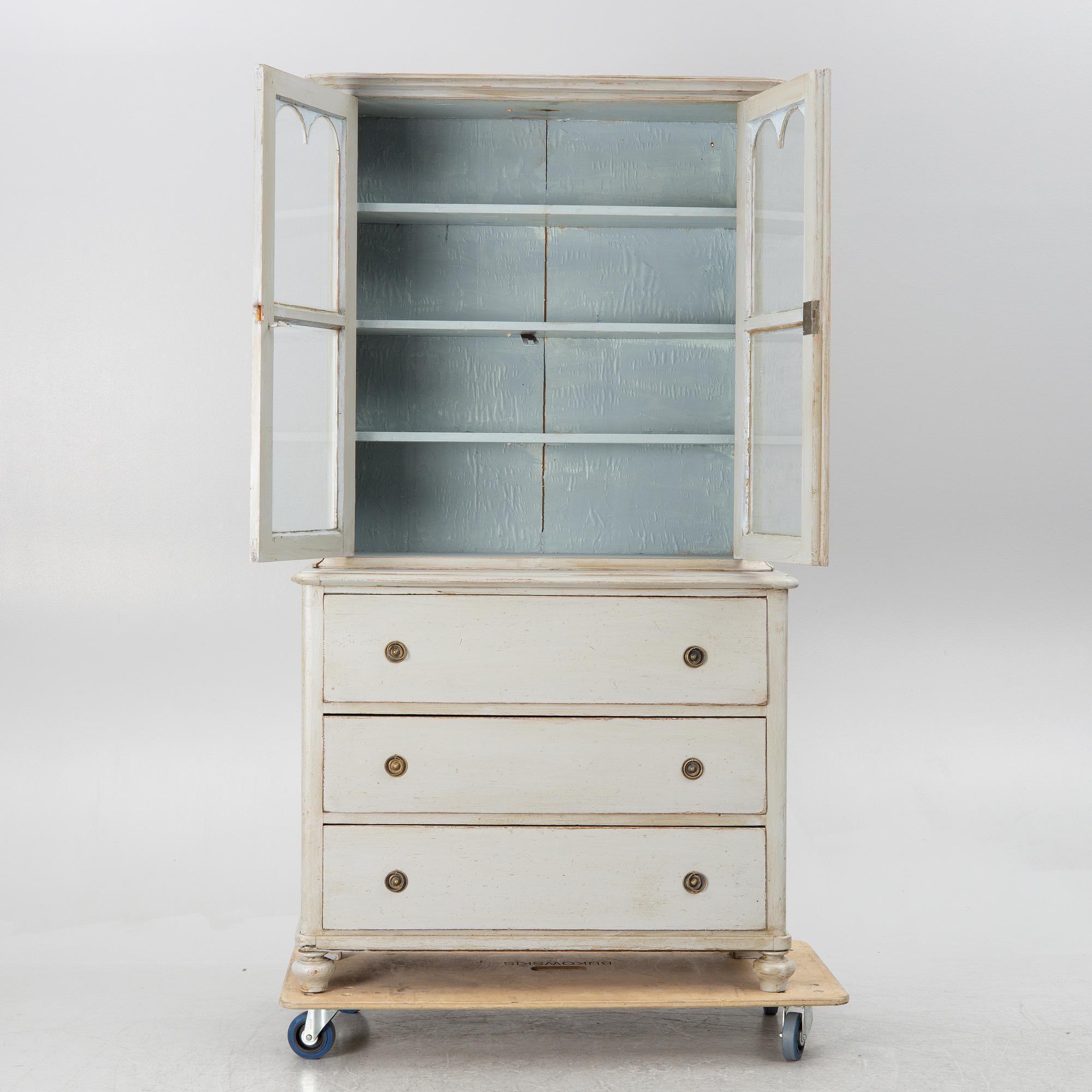 Display cabinet, late 19th century,.