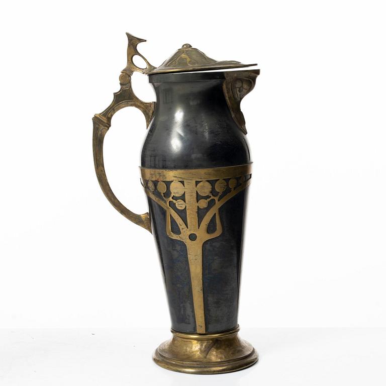 An Art Nouveau pitcher, early 20th century.