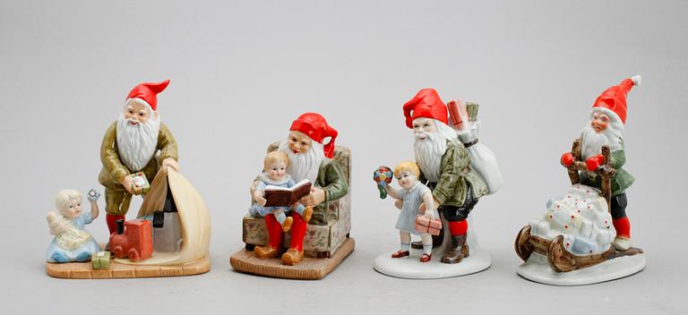 FIGURINER, 4 st, porslin, efter Jenny Nyström.