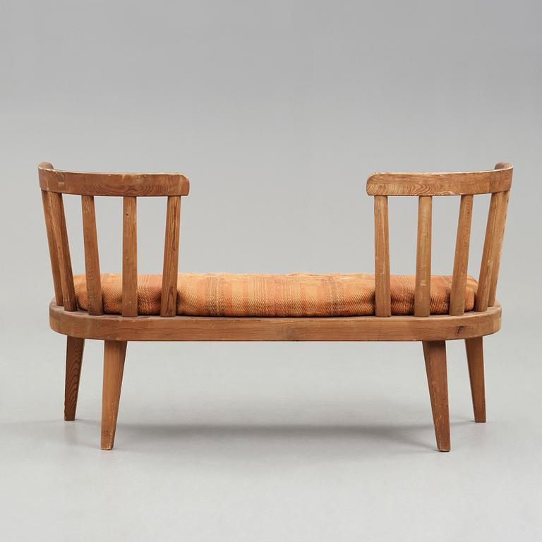 Axel Einar Hjorth, a stained pine sofa, "Utö", Nordiska Kompaniet, Sweden 1930's.