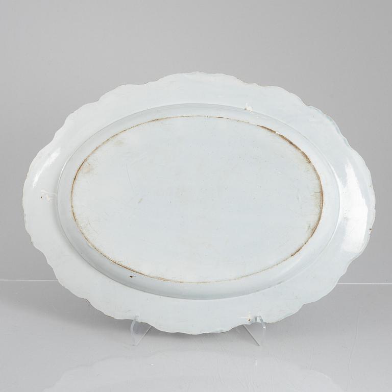 A Rococo earthenware serving dish, 18th century.