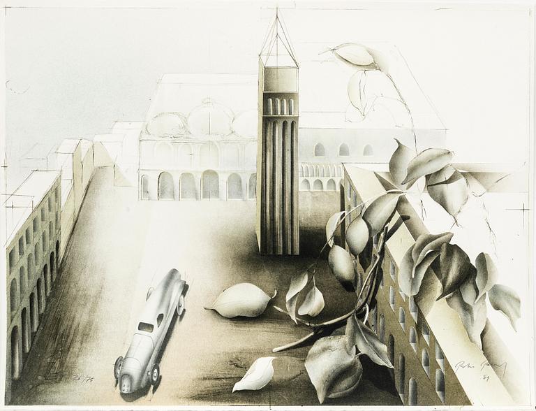 Graphic portfolio, 9 sheets, "Music Maestro Please II", 1981.