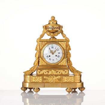 A French Louis XVI-style mantel clock, Paris, first part of the 19th century.