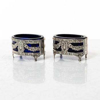 Samling silver, mestadels GEWE, 7 delar, vikt ca 550 gram.