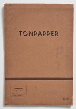 Lotte Laserstein, 3 skissblock med teckningar.