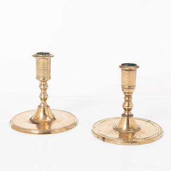 Ljusstakar, 2 st, barock, 1700-tal.