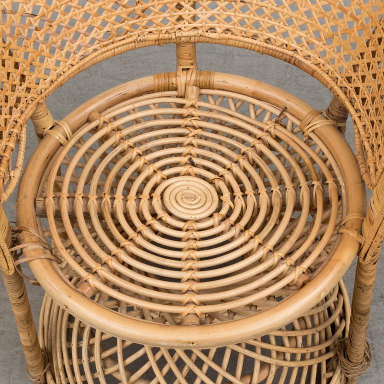 A rattan chair, second half of the 20th century.