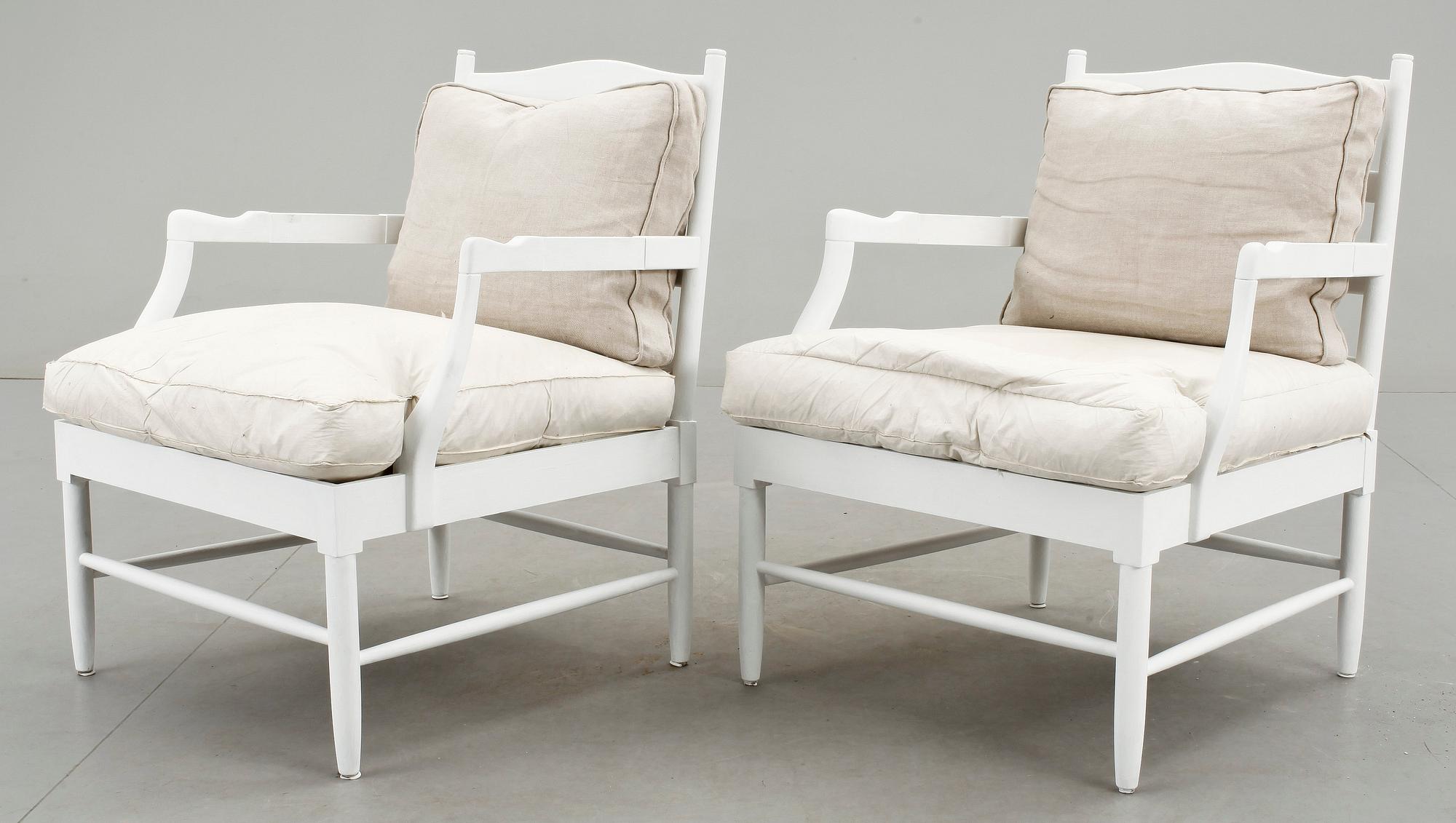 FÅTÖLJER, ett par, Gripsholmsmodell, 1900-talets andra hälft.