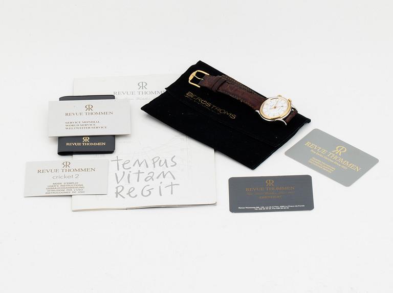 REVUE THOMMEN, wristwatch, Cricket, 35 mm.