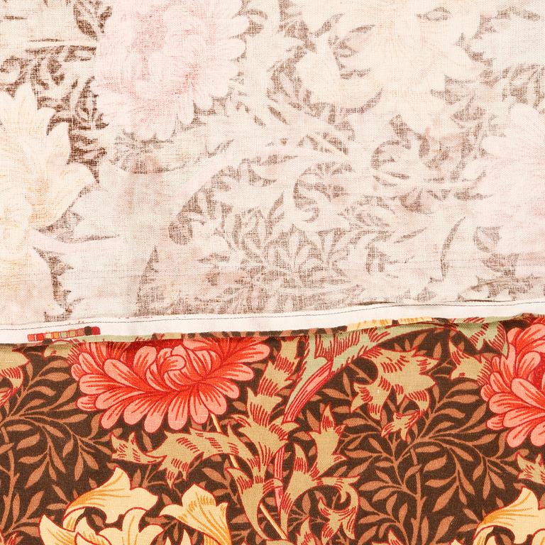 TYG/TYGVÅDER, ett par, "Chrysanthemum Minor", William Morris, omkring 2000.