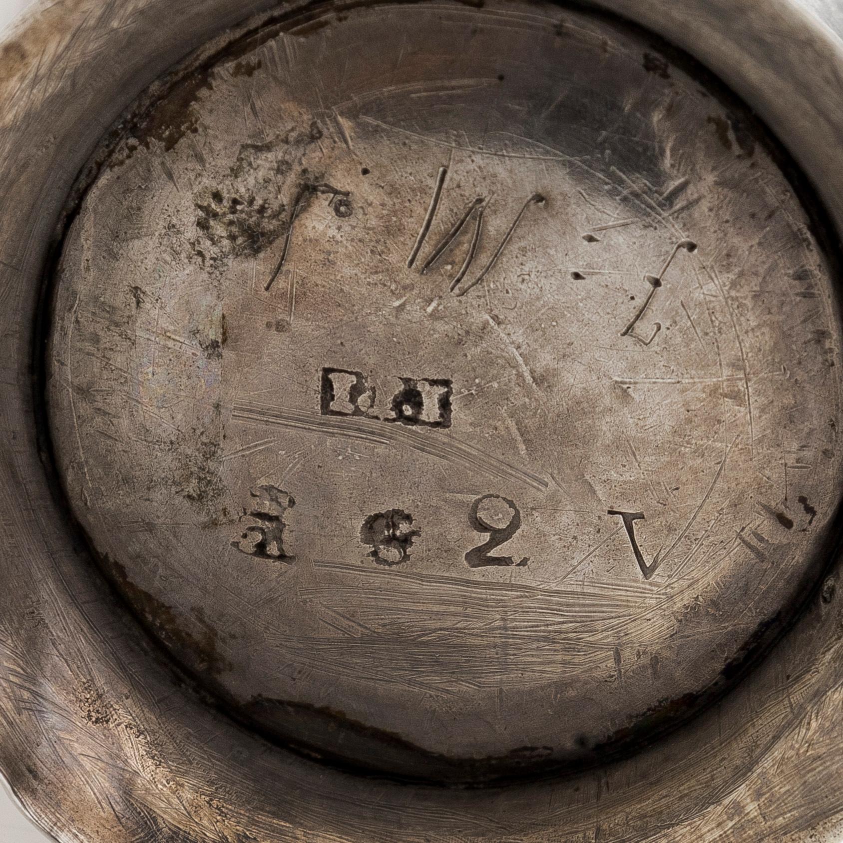 An early 19th-century silver beaker, maker's mark of Jacob Johan Jankes, Turku 1803.
