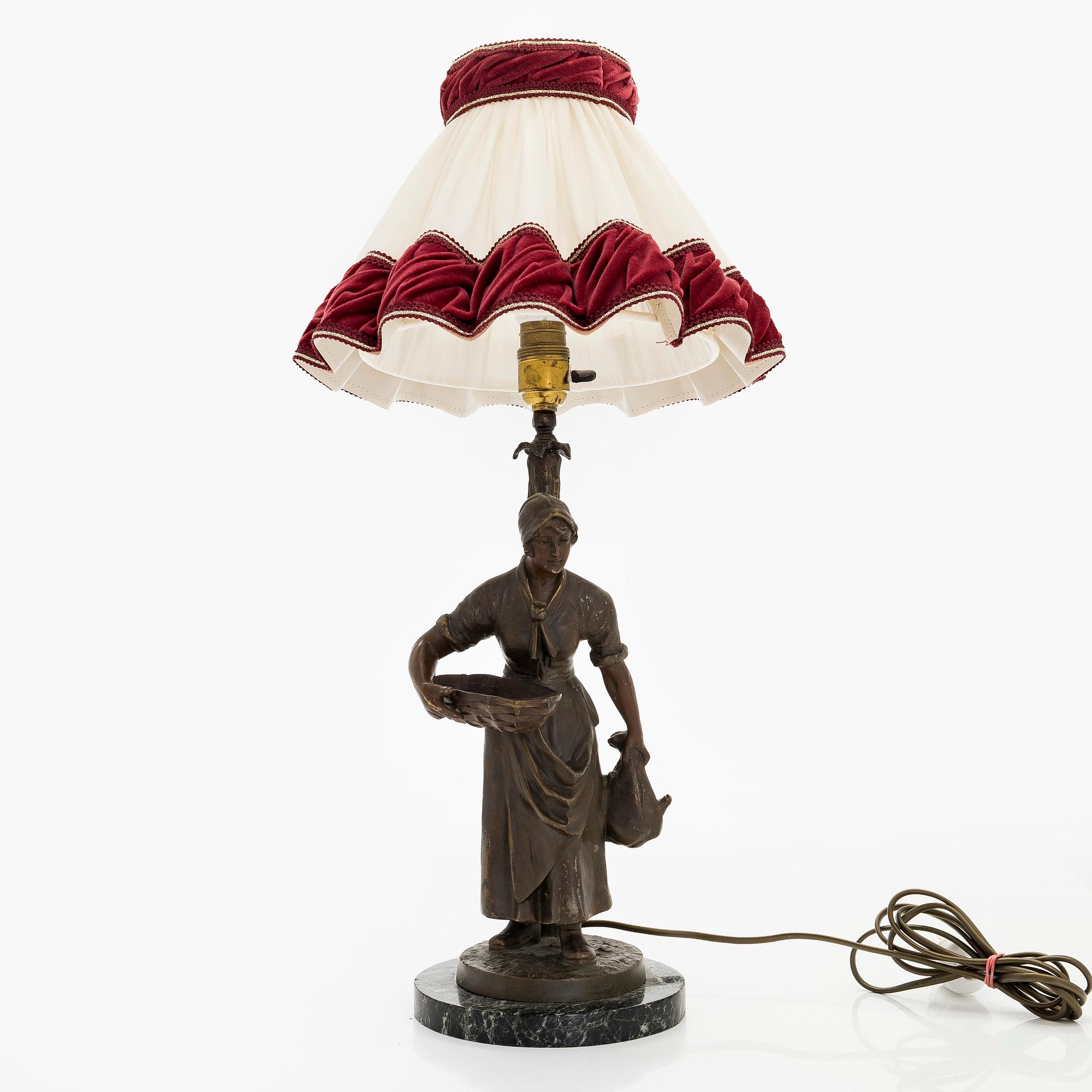Bordslampa, Centraleuropa, sekelskiftet 1800/1900.