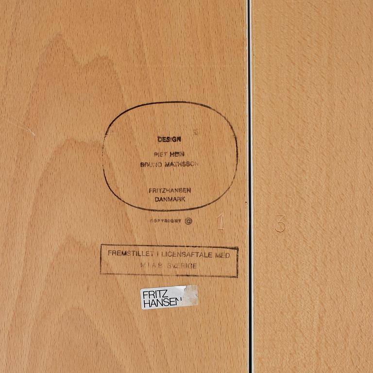 MATBORD, "Superellips" design av Piet Hein och Bruno Mathsson för Fritz Hansen, Danmark.