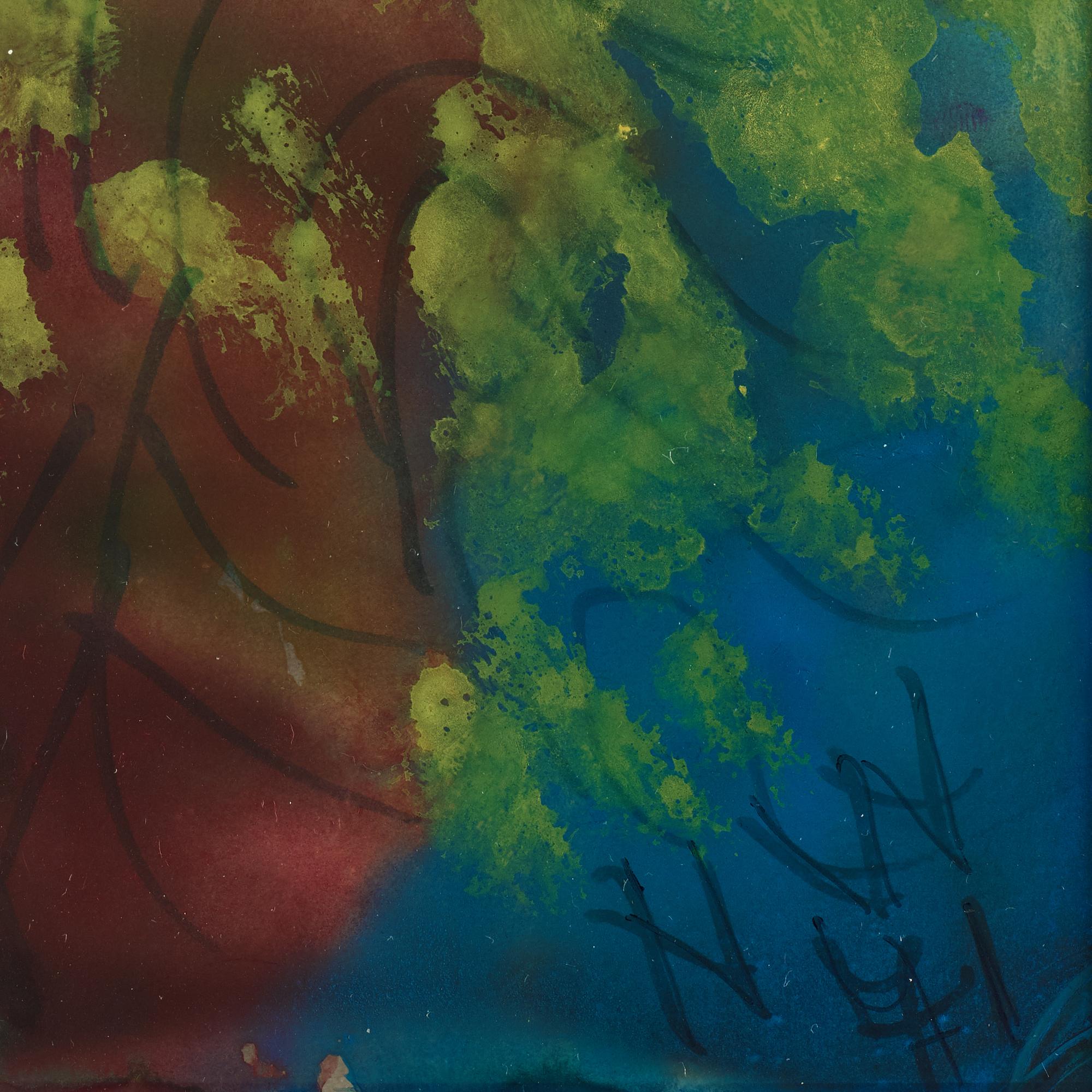 NELL WALDEN, mixed media on paper, signed and dated -71.