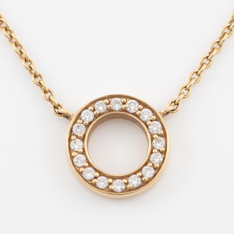 Efva Attling, Necklace, 18K gold with brilliant-cut diamonds.