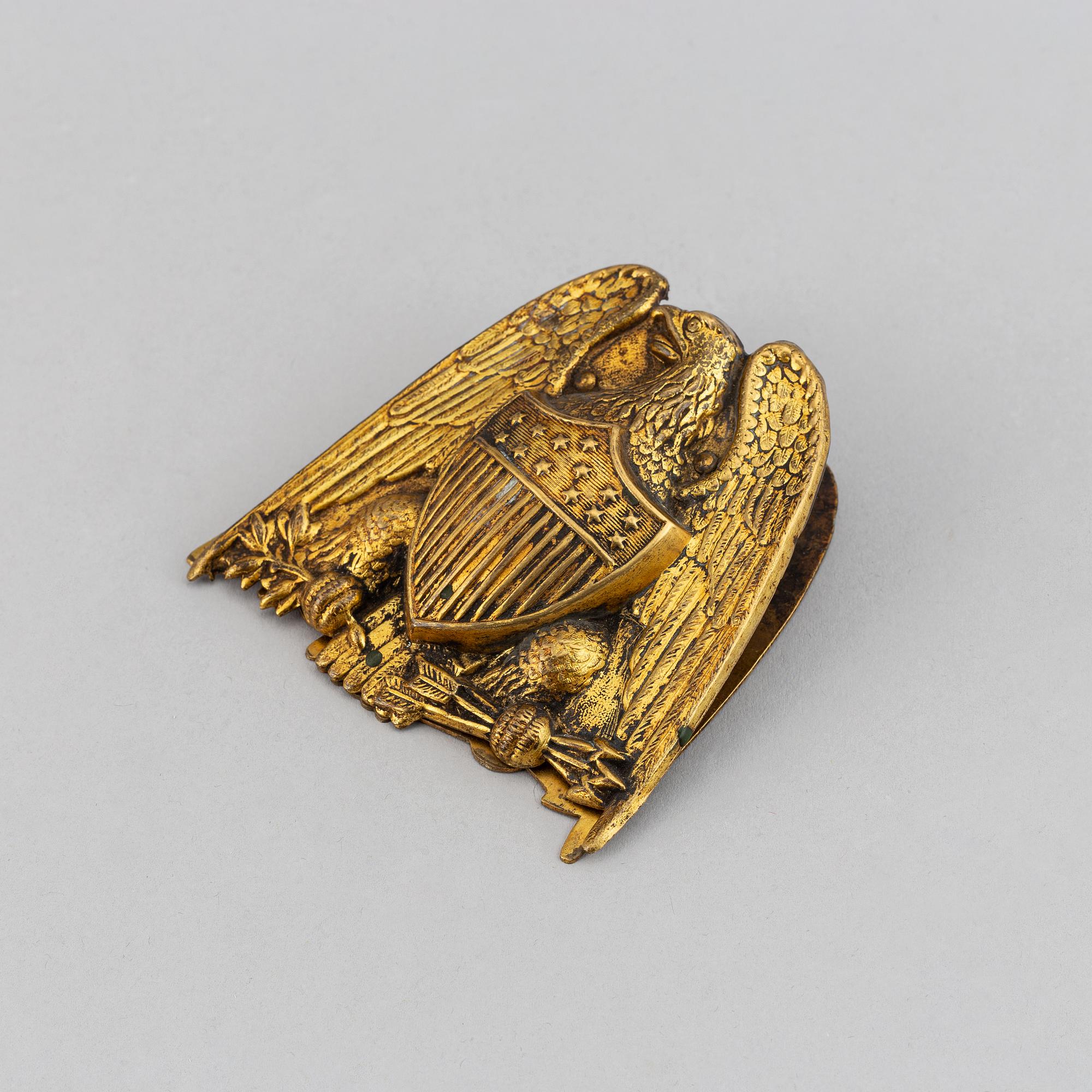 A late 19th century brass letter holder.