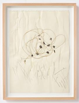 Eddie Figge, mixed media with collage on paper, signed and dated 1965.