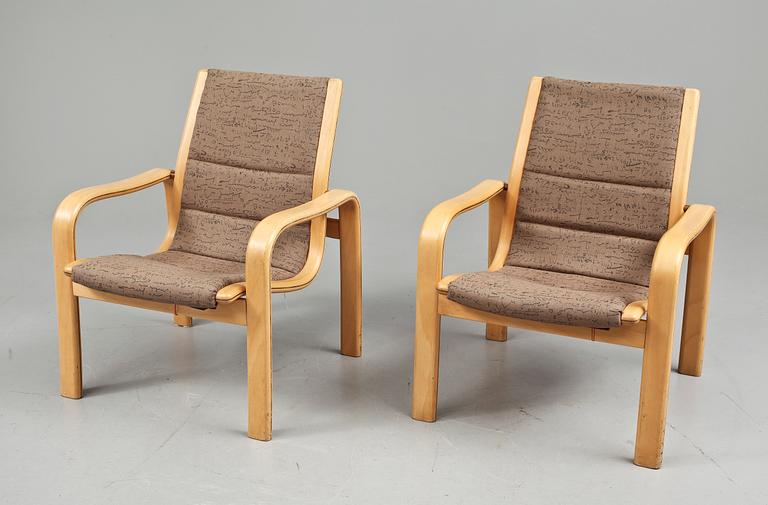 KARMSTOLAR, ett par, Yngve Ekström, Swedese, 1900-talets tredje kvartal.