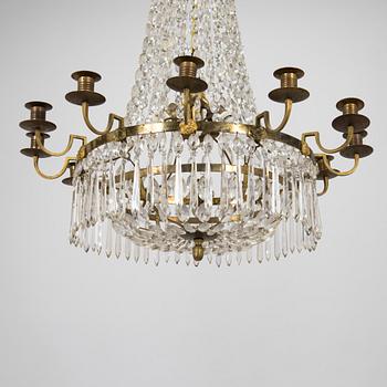 A late 19th-century Gustavian style chandelier.